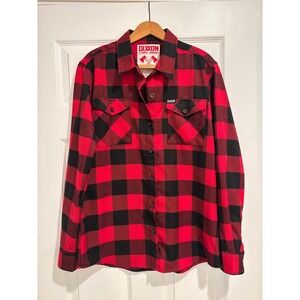 Dixxon Flannel Company Redrum Red Black Buffalo Plaid Long Sleeve Shirt Large